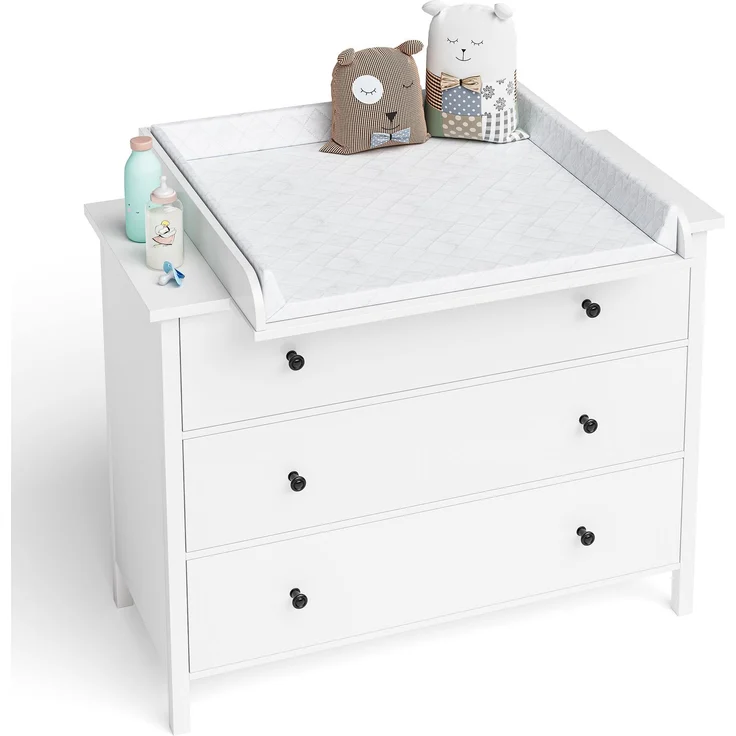 Bellabino 'Oti' Wickelaufsatz für IKEA Kommode Malm, Hemnes, Nordli, weiß, 10 x 74 x 80 cm – Bild 8