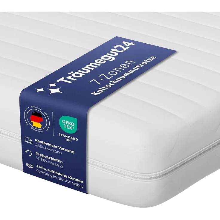 AquaFlex® 12 cm Matratze 80 x 200 cm Härtegrad H3 : 12 cm : 80 x 200 cm : H3