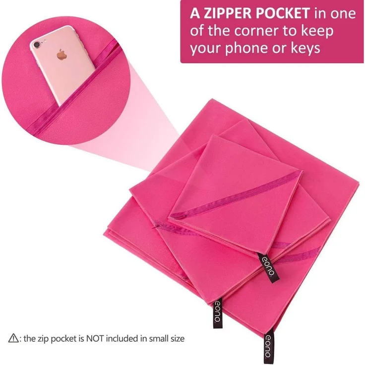 Mikrofaser Handtuch Ultra Leicht Schnelltrocknend Fuchsia XL 180cm x 90cm – Bild 6