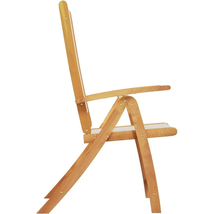 vidaXL Gartenstühle 2 Stk. Klappbar Massivholz Akazie und Textilene 4008421 – Bild 4