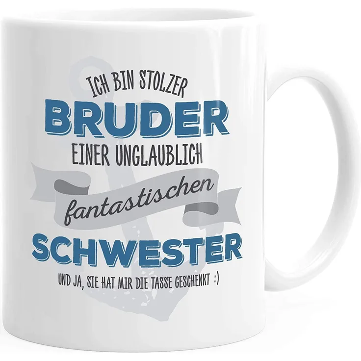 MoonWorks Tasse ''Kaffee-Tasse Ich bin stolzer Bruder eine_t_Bruder ungeheuer fantastischen von_t_Bruder Geschenk Spruch MoonWorks''