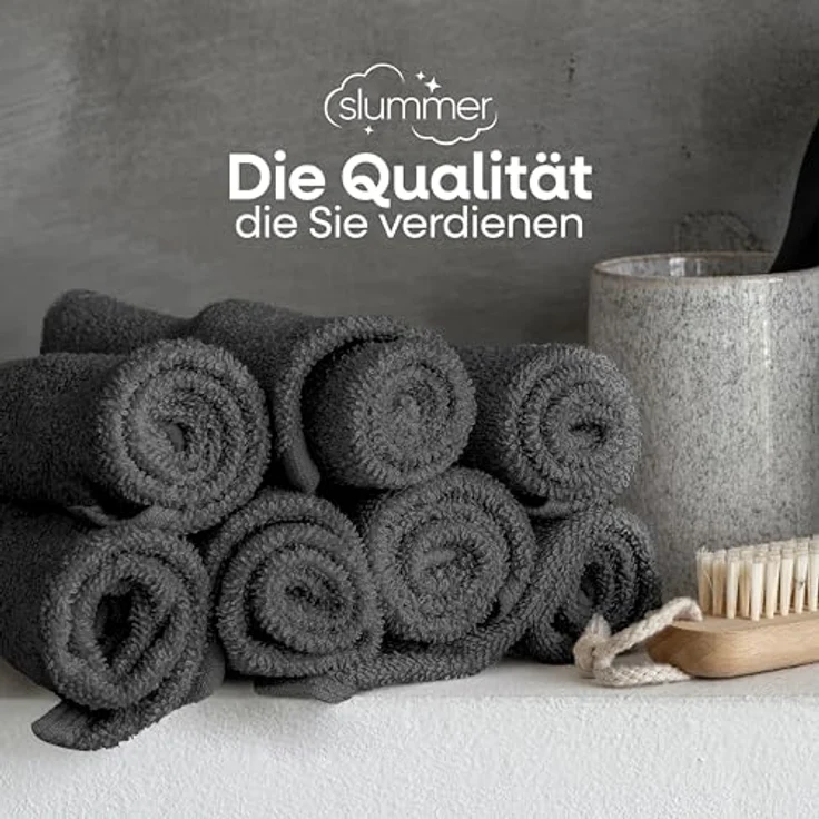 Slummer Seiftuch 10er Set Seiftücher Gesichtshandtücher 30x30 cm Waschlappen, Frottier - 100% Baumwolle (Set, 10-St), Gesichtstuch – Bild 10