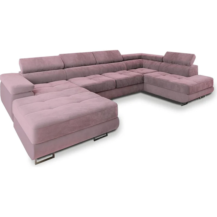 Masseno Ecksofa CASONE mit Schlaffunktion U-Form, Sofa mit Bettkasten – Bild 1