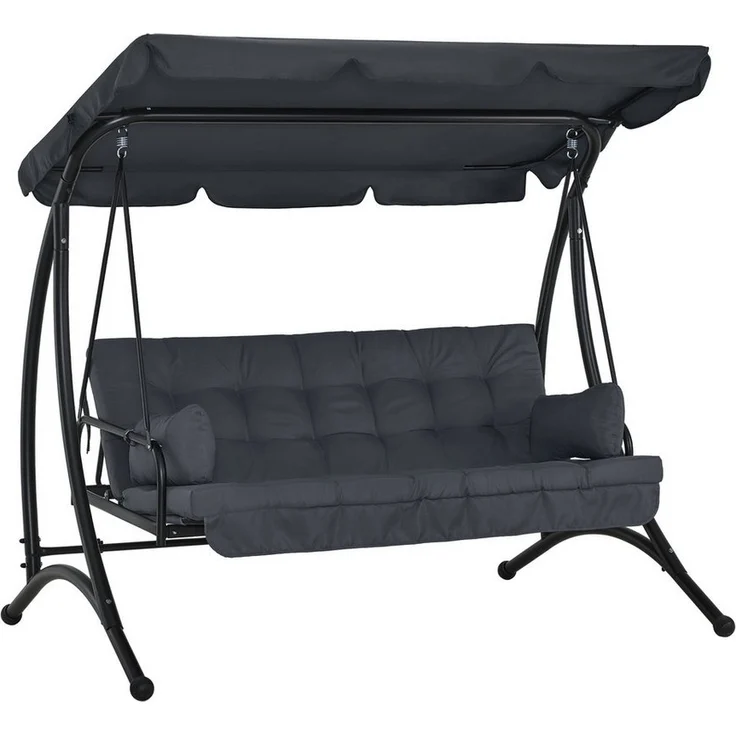 MCombo Hollywoodschaukel M MCombo 3-Sitzer Hollywoodschaukel 4095, 3-Sitzer, mit Liegefunktion, mit Extradickem Sitzkissen, bis 300kg Belastbar – Bild 5