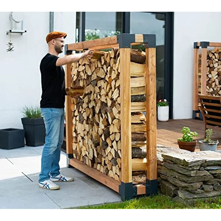 Westmann Lärchenholz Kaminholzregal Michel 4 | – Bild 6