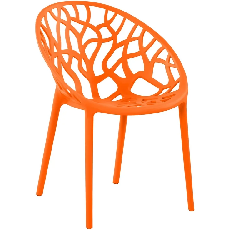 CLP Gartenstuhl Hope mit Lehne stapelbar wetterfest UV-beständig bis 150 kg,orange – Bild 1