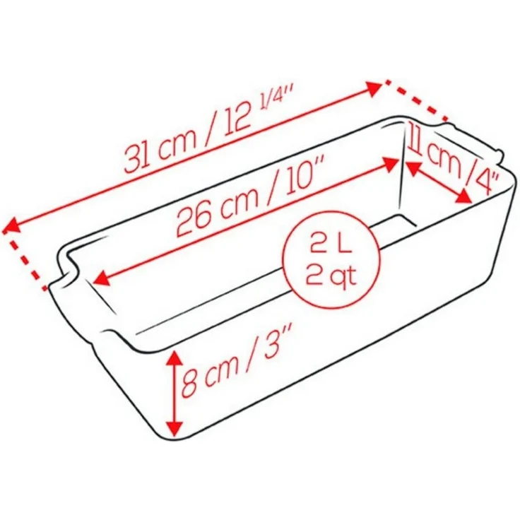 PEUGEOT Backform Keramik Kuchenform APPOLIA 31cm Kastenform Salbeigrün Spülmaschinenfes – Bild 2