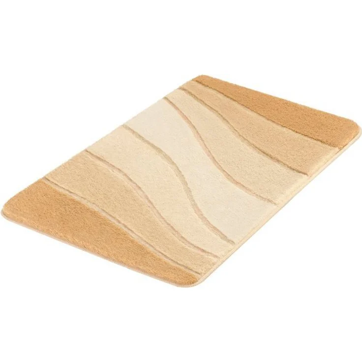 MEUSCH Badematte Ocean, Höhe 23 mm, rutschhemmend beschichtet, fußbodenheizungsgeeignet, Kunstfaser, Badteppich, Wellen Design, mit Farbverlauf, Hoch-Tief Effekt, waschbar – Bild 4
