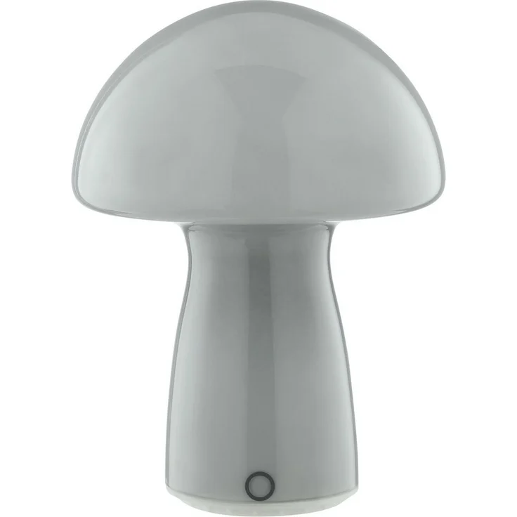Brilliant LED Tischleuchte Erik, Dimmfunktion, LED fest integriert, Warmweiß, Pilzleuchte aus Glas mit Akku, 250 lm, 2700 K, H 22 cm, dimmbar – Bild 1