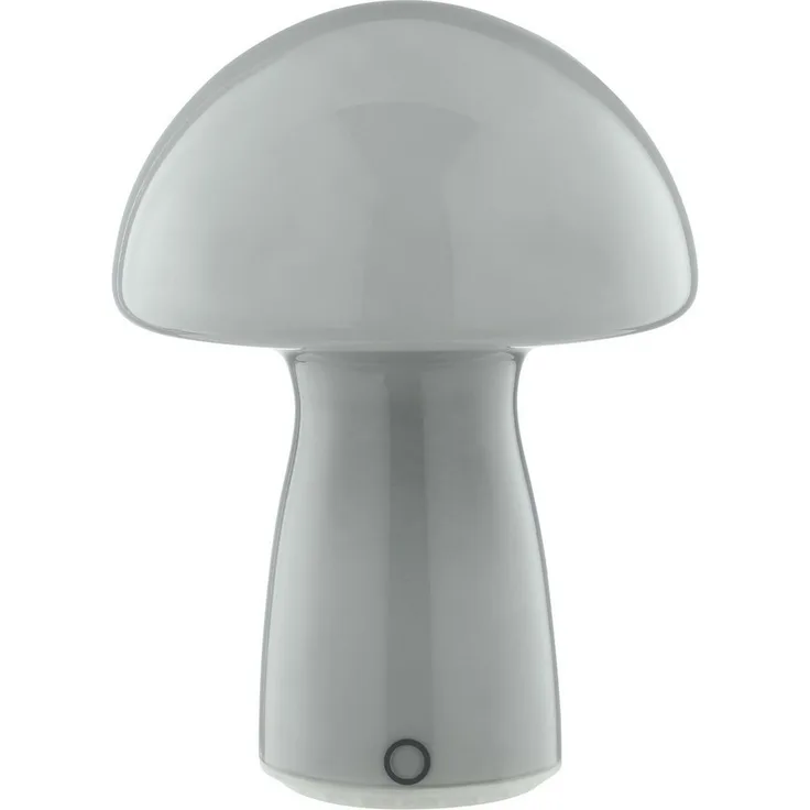 Brilliant LED Tischleuchte Erik, Dimmfunktion, LED fest integriert, Warmweiß, Pilzleuchte aus Glas mit Akku, 250 lm, 2700 K, H 22 cm, dimmbar