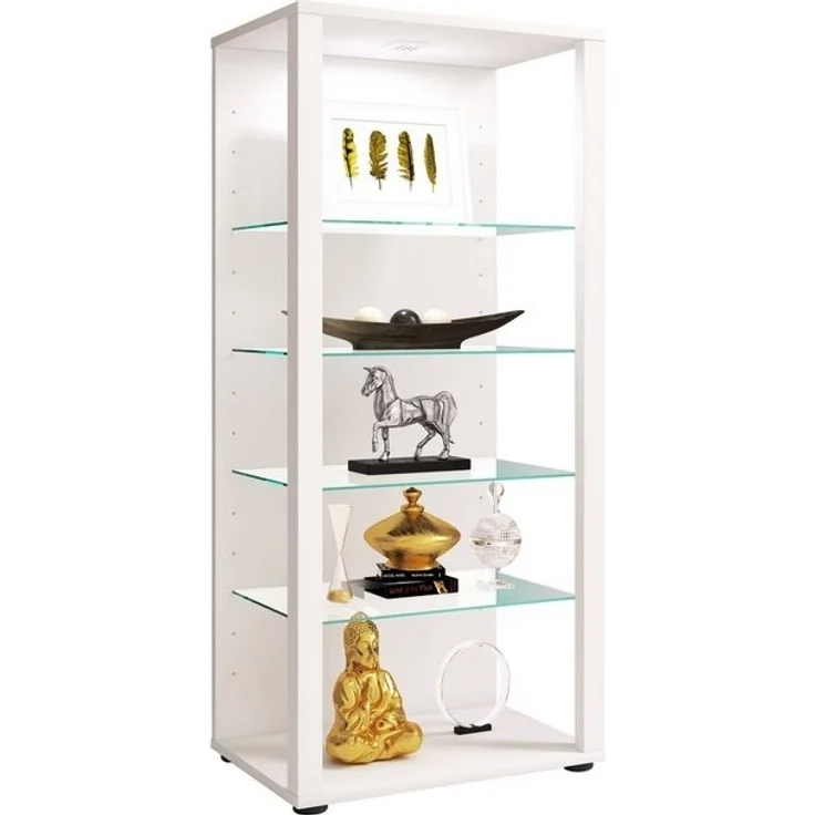 VCM Standvitrine Glasol 917667 Weiß H. 115 x B. 52 x T. 35 cm – Bild 4