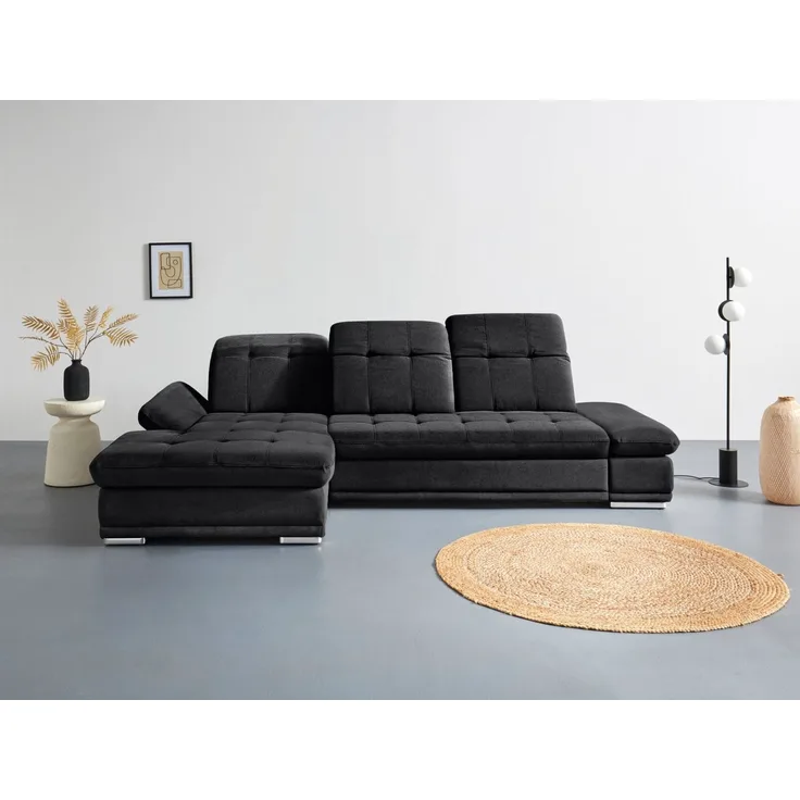 COTTA Ecksofa Holiday L-Form mit Sitztiefen-, Armteil- und Kopfteilverstellung, wahlweise mit Bettfunktion & Bettkasten
