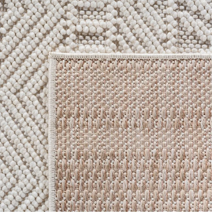 SIMPEX24 Designteppich Einfarbig Boucle Loop, Rund, Höhe: 7 mm, Teppich Wohnzimmer, Schlafzimmer, Gästezimmer – Bild 3