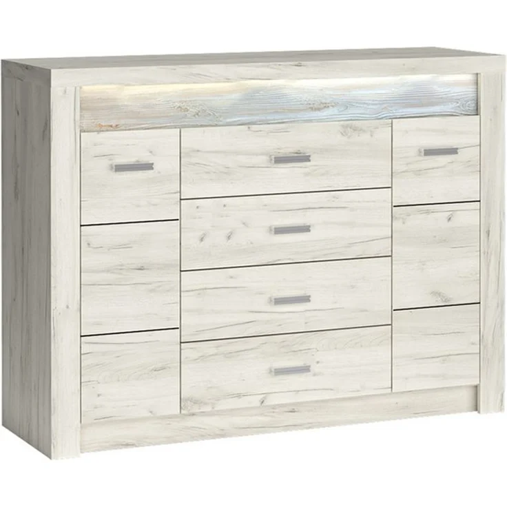 Lomadox Sideboard INGENIO-161, Kommode Anrichte Highboard Schrank Wohnzimmerschrank modern in weiß – Bild 4