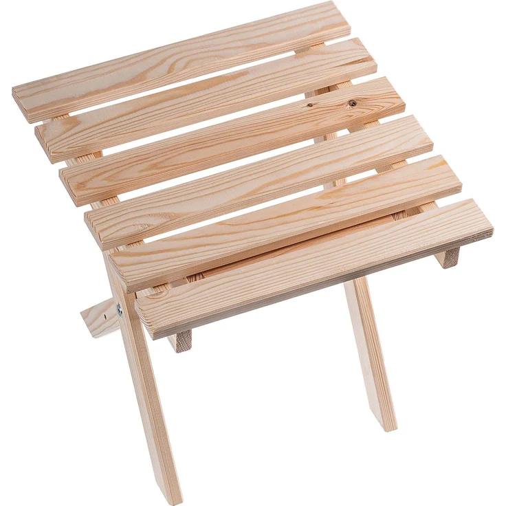KADAX-Set aus natürlichem Couchtisch für Liegestühle + 2 schwarzen Liegestühlen aus Holz – Bild 4