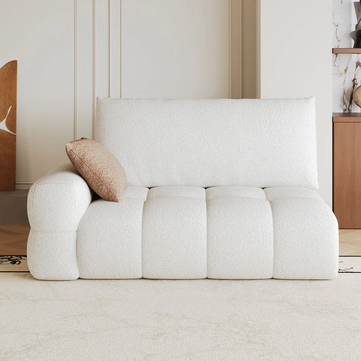 ZUBALIYA Schlafsofa, modular aufgebaut, ohne aufwendige Montage, für Wohnzimmer und Apartments, mit stabilem Untergestell – Bild 1