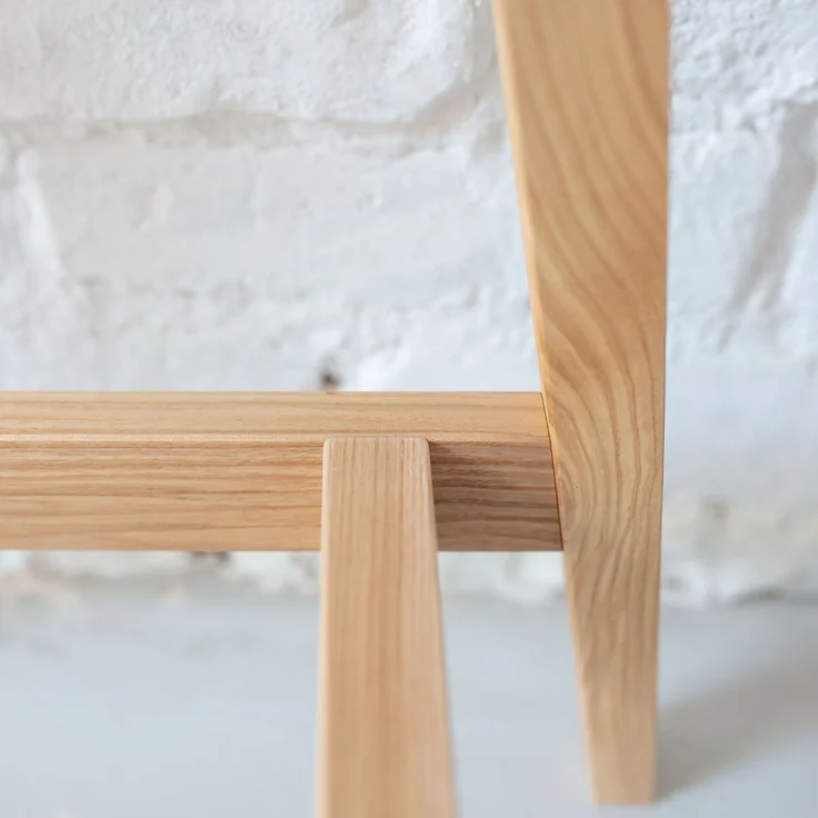 Ragaba Eckschreibtisch mit Schublade und Fußstütze, MDF & Massives Eschenholz, 115x85 cm, Weiß, Rechts – Bild 6