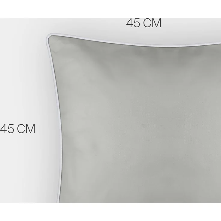 Outdoor Kissen mit Paspel ( 45 x 45 cm ) Dekokissen Garten - Reißverschluss - Schmutz- und Wasserabweisend - abnehmbarer Kissenbezug Beige 2er-Pack – Bild 2