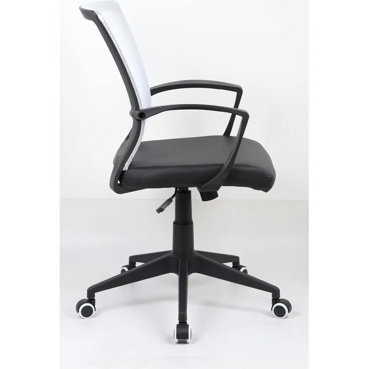 VCM Bürostuhl Offilo PU 920250 Schwarz / Weiß ca. H. 92-102 x B. 48 x T. 46 cm – Bild 3