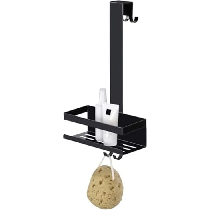 WENKO BRIBANO Duschablage, Schwarz, zum Einhängen