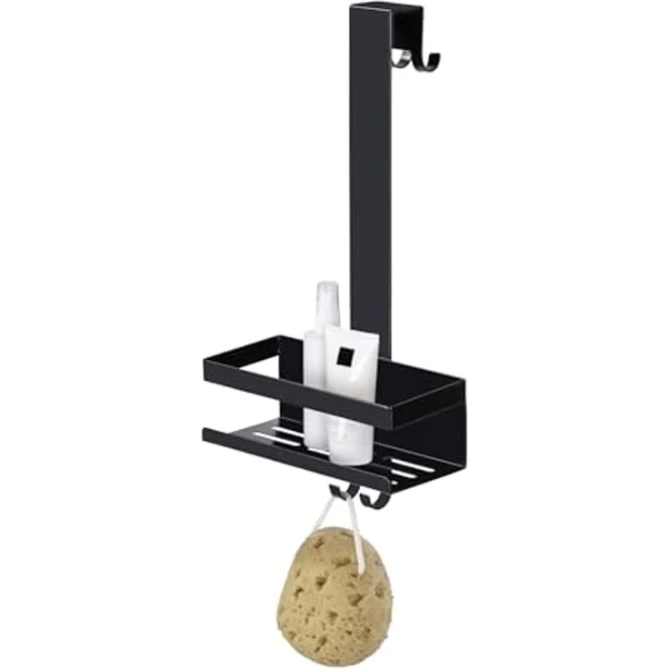 WENKO BRIBANO Duschablage, Schwarz, zum Einhängen – Bild 1