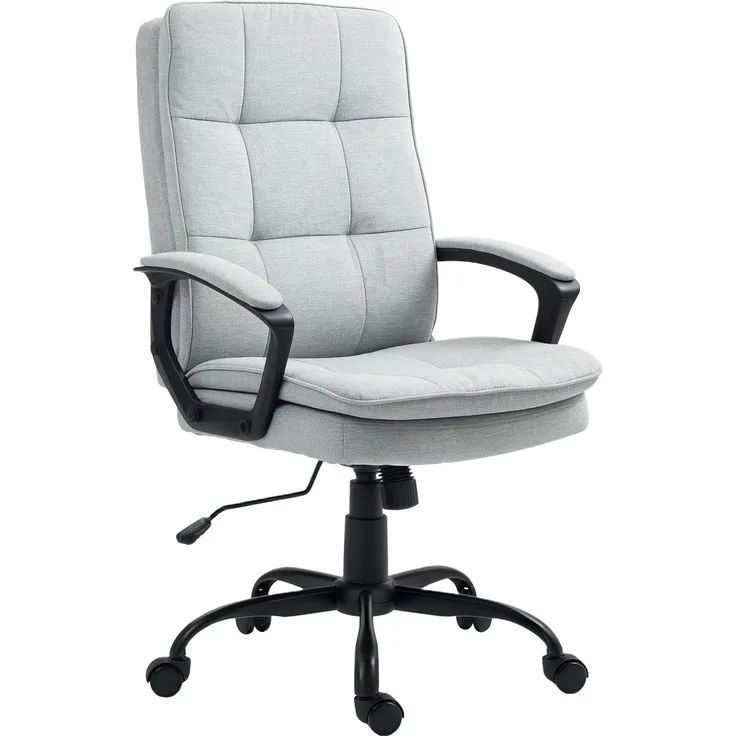 MELAYR, Bürostuhl, Schreibtischstuhl, Kippfunktion, höhenverstellbar, bis 120 kg, Grau, 70 x 63 x 112 cm