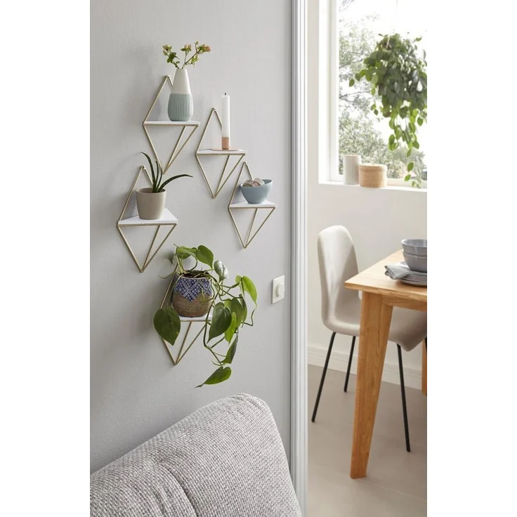 andas Deko-Wandregal Rauten Rudel, Set 5-tlg, Dekoregal, Wanddeko, aus Metall – Bild 5