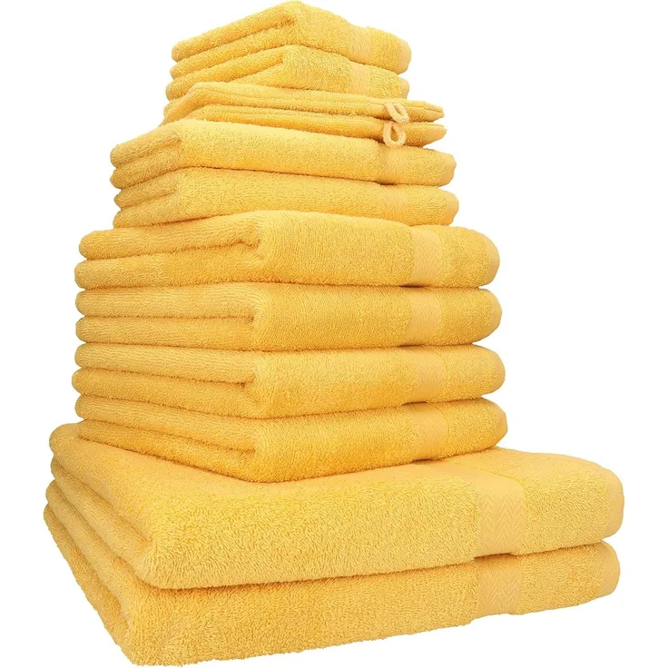 Betz Handtuch Set 12er Handtuch-Set PREMIUM, 100% Baumwolle (Set, 12-St), 2 Duschtücher 4 Handtücher 2 Gästetücher 2 Seiftücher 2 WH