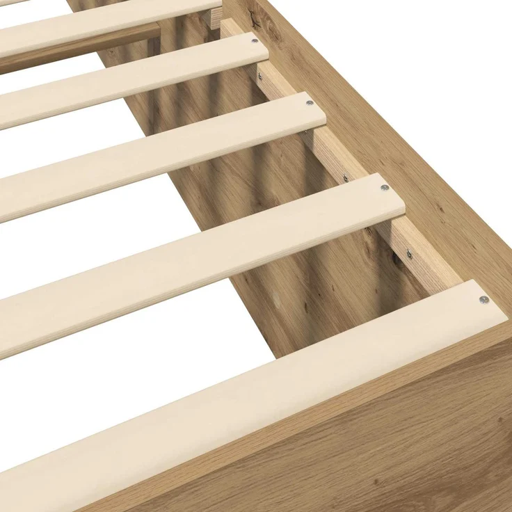 vidaXL Bodenbettgestell Kunsthandwerk Eiche 80 x 200 cm Holzwerkstoff 3429540 – Bild 7