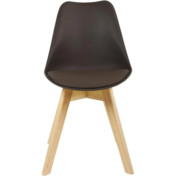 WOLTU 8er Set Esszimmerstühle Küchenstuhl Design Stuhl Esszimmerstuhl Kunstleder Holz Braun EZS69br-8 – Bild 6