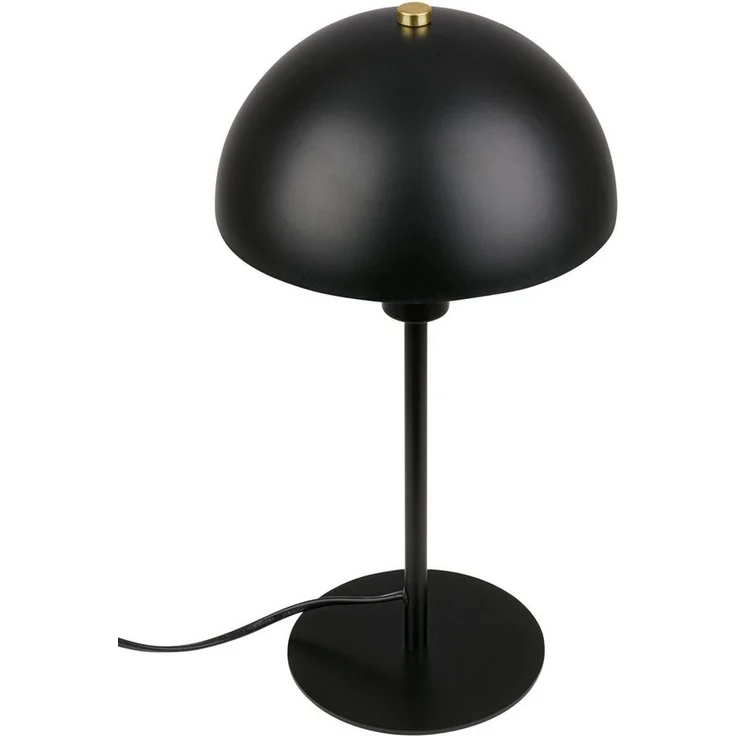 BRILONER - Nachttischlampe mit Kabelschalter, E14 Fassung, Tischlampe, Lampe, Schreibtischlampe, Tischleuchte, Bürolampe, Leselampe Bett, Leselicht, 18 x 35 cm (DxH), Schwarz – Bild 1