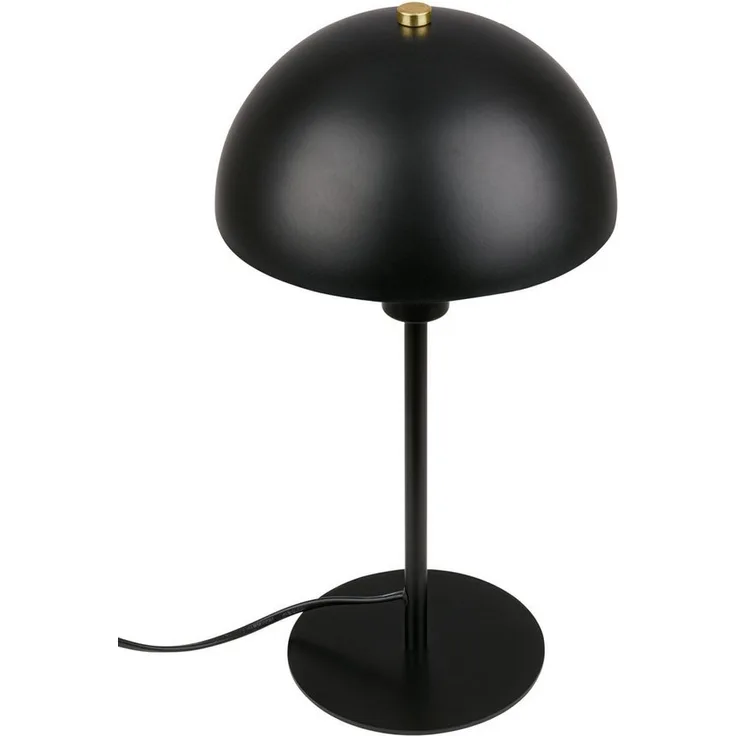 BRILONER - Nachttischlampe mit Kabelschalter, E14 Fassung, Tischlampe, Lampe, Schreibtischlampe, Tischleuchte, Bürolampe, Leselampe Bett, Leselicht, 18 x 35 cm (DxH), Schwarz