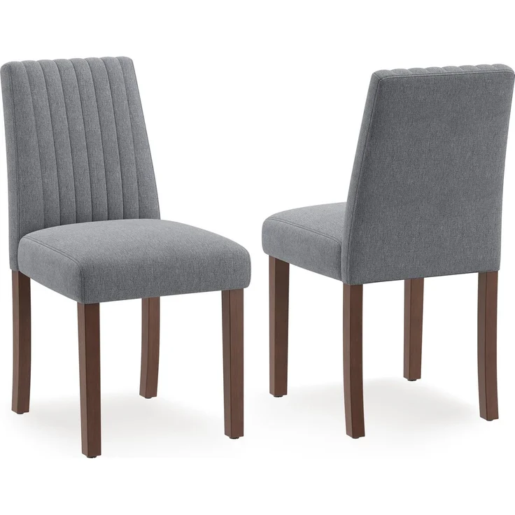MALOL Esszimmerstühle 2er Set, Stuhl Esszimmer, Küche Essstühle, Gepolsterte Küchenstühle mit Rückenlehne & Holzbeinen, Stoff-Dining Chairs für Esszimmer, Restaurant, Dunkelgrau