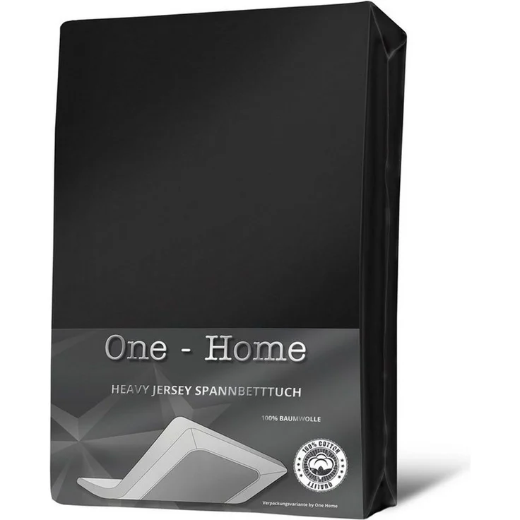 One Home Spannbettlaken Heavy jersey, Gummizug: rundum, für Topper, erhöhtes Flächengewicht – Bild 4