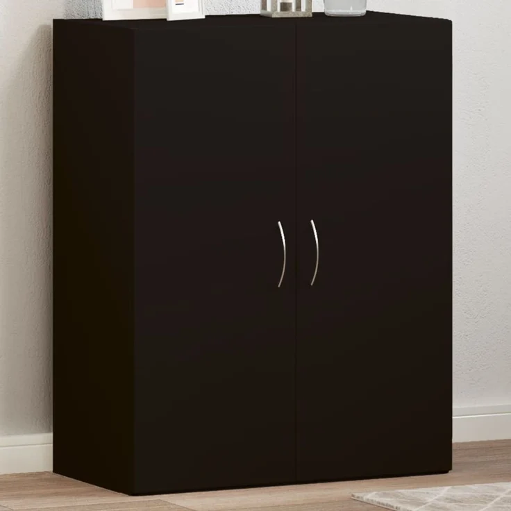 vidaXL Aktenschrank Schwarz 60x32x77,5 cm Holzwerkstoff 840766 – Bild 1