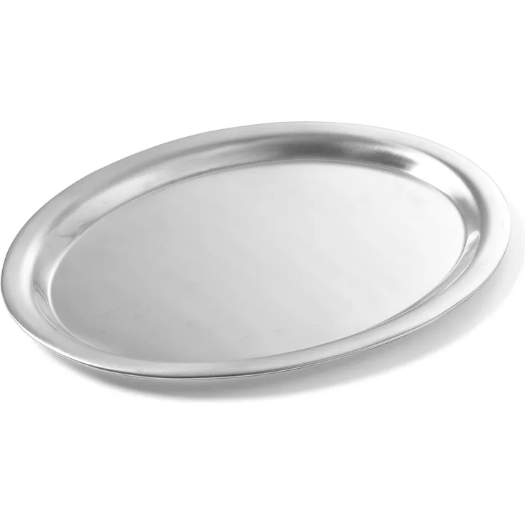 HENDI Serviertablett, Tablett, Kaffeetablett, oval, Geschirrspülmaschinengeeignet, 285x220 mm, Satiniert
