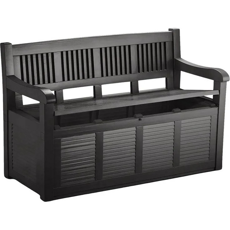2-Sitzer Gartenbank mit Aufbewahrungsbox Kissentruhe Auflagenbox Polstertruhe