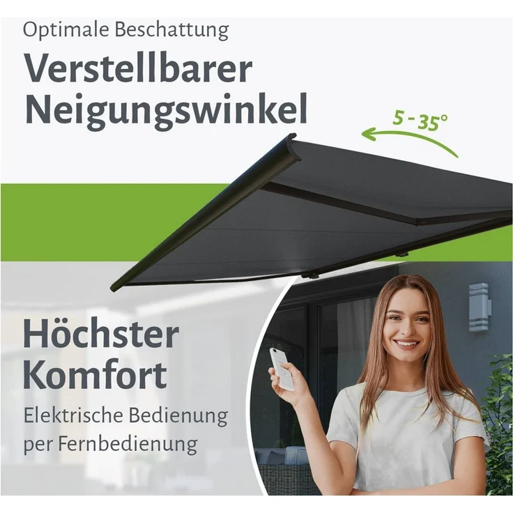 empasa Kassettenmarkise "PROFI" Markise Vollkassettenmarkise elektrisch – Bild 4