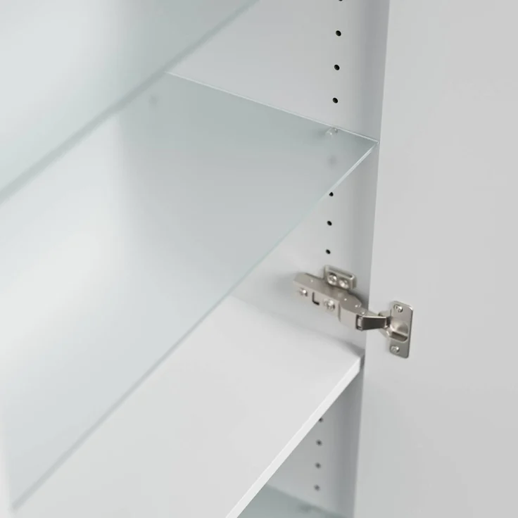 Schuhschrank Spiegel Comfort 4 Klappen 32 Paar 105x187 cm Weiss-Weiss Hgl : Weissmatt / Weiss hochglanz – Bild 8