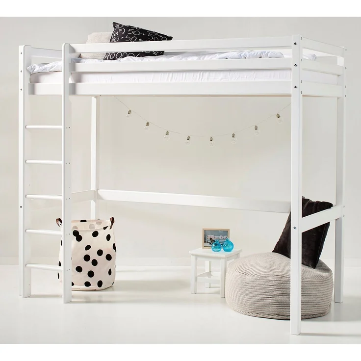 Hoppekids Hochbett ECO Dream 90x200 Massiv, umbaubar zum Einzelbett – Bild 3