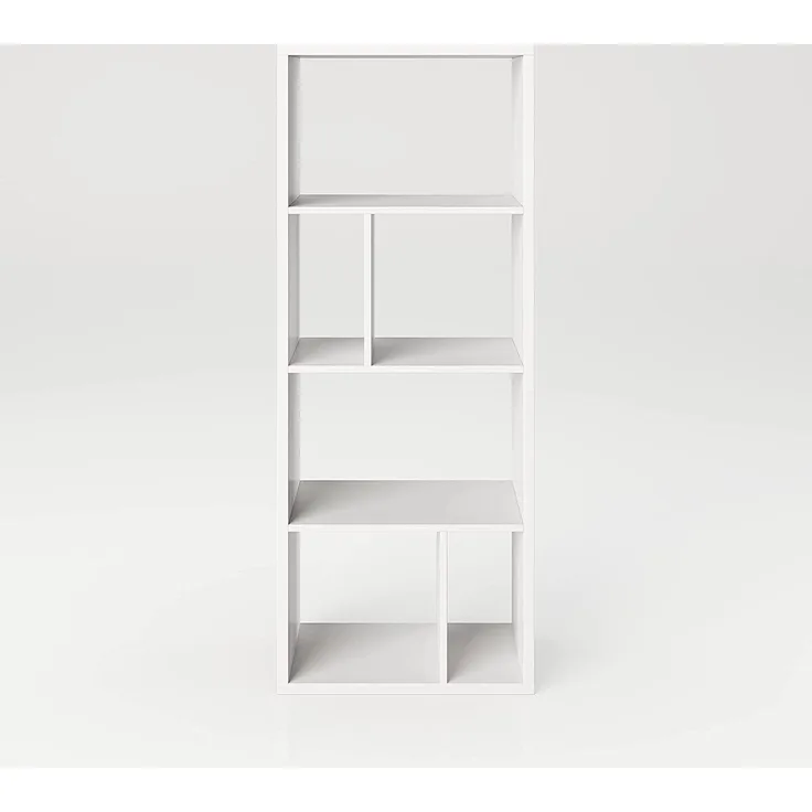 Fortuna - Bücherregal, Büroregal, Raumteiler mit 6 Fächern, asymmetrische Aufteilung