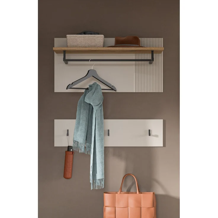 Garderobenpaneel >Slide< in kaschmir - 80x80x28cm (BxHxT) – Bild 6