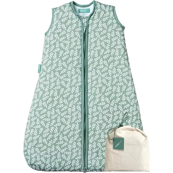 molis&co. Baby-Schlafsack. 2.5 TOG. Größe: 95 cm (18-36 Monate). Ideal für die Übergangszeit und den Winter. Green Garden. 100% Baumwolle. (Oeko-TEX 100). – Bild 2