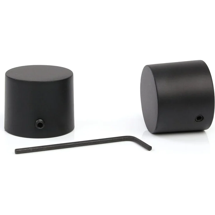 Deco-Raum® Gardinenstange 25mm 1-läufig Kappe | Länge: 450cm | Material: Metall | Farbe: Schwarz – Bild 7