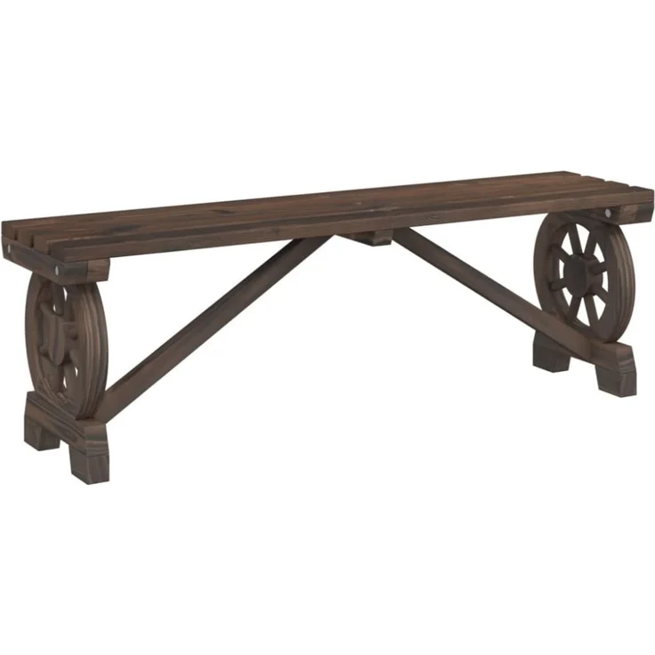 vidaXL Gartenbank 115 cm Massivholz Tanne 365112 – Bild 9