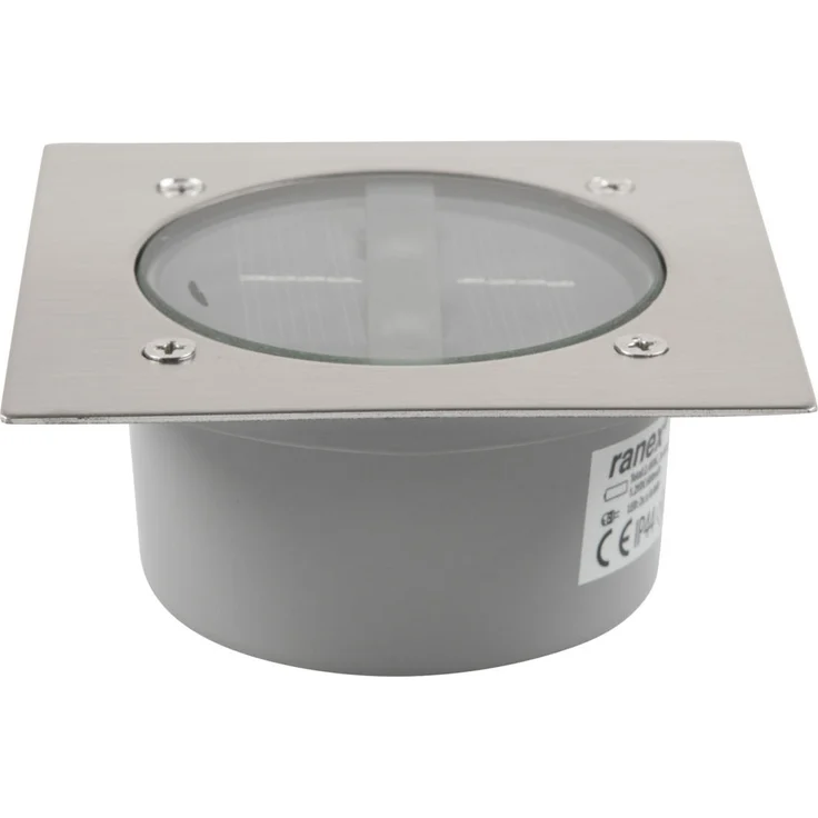 Solar LED Bodeneinbaustrahler 4er SET für Außen, Edelstahl 4-eckig 10x10cm, IP67 – Bild 4