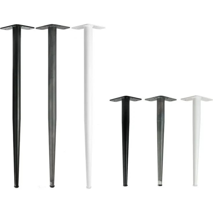 Natural Goods Berlin Tischbein CONICAL Legs, Tischbein, Möbelfüße, 42cm (Bank / Couchtisch), Weiß