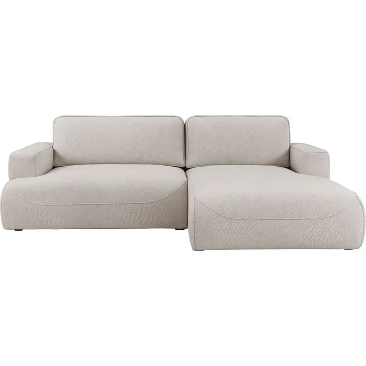 MEBLINI Schlafcouch mit Bettkasten – LUMIERE – 271x195x96cm – Rechts – Grau Samt - Ecksofa mit Schlaffunktion - Sofa mit Relaxfunktion und Kissen - Couch L-Form – Eckcouch