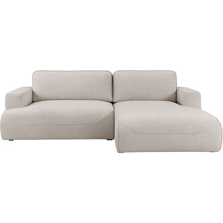 MEBLINI Schlafcouch mit Bettkasten – LUMIERE – 271x195x96cm – Rechts – Grau Samt - Ecksofa mit Schlaffunktion - Sofa mit Relaxfunktion und Kissen - Couch L-Form – Eckcouch – Bild 1