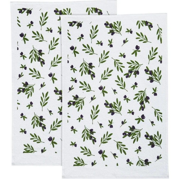 Erwin Müller Geschirrtuch Frottier-Geschirrtuch 2er-Pack, Baumwolle Motiv – Bild 1